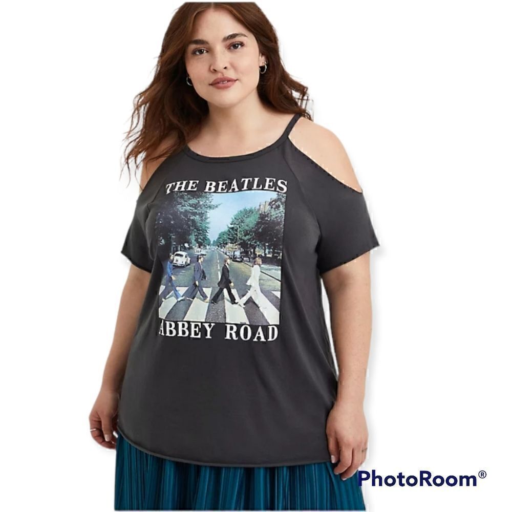 6X 30W Torrid The Beatles Cold Shoulder Tee Classic Abbey Road Music 1960s Retro